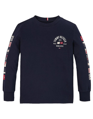 t-shirt garçon  th flags embroidered reg tee ls