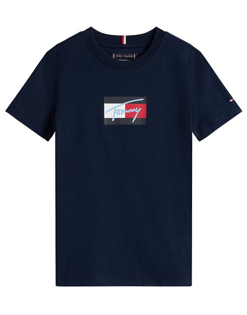 garçon tommy script flag print tee ss c1g