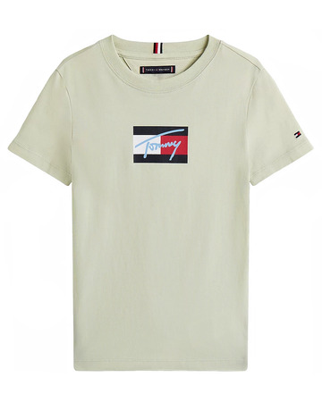 garçon tommy script flag print tee ss m1c
