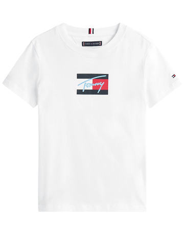 garçon tommy script flag print tee ss ybr