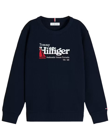 SWEAT-SHIRT EN MAILLE PIQUÉE INTERLOCK POUR ENFANT TOMMY HILFIGER – COUPE REGULAR