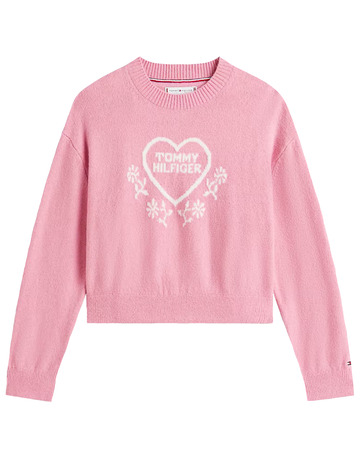 fille heart jacquard sweater thc