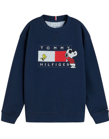 sweat-shirt   tommy hilfiger peanuts crewneck