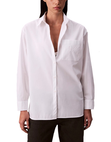 chemise femme  calvin klein w poplin relaxed shirt