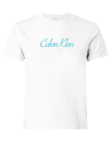 t-shirt femme  calvin klein w ss 20s classic logo tee