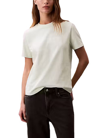 t-shirt femme  calvin klein w a- inst. logo classic tee ss
