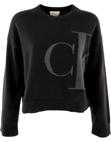 maillot femme  calvin klein w long sleeve smooth cotton ck