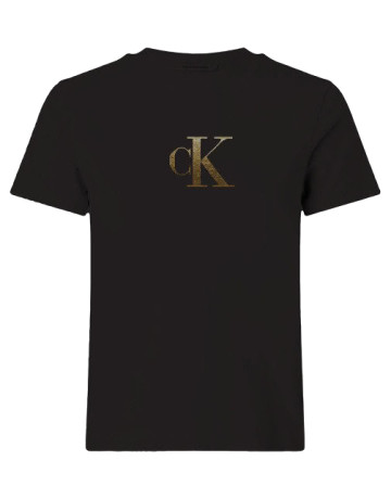 t-shirt femme  calvin klein w ss classic foil ck tee