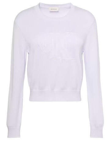 maillot femme  calvin klein w logo outline ls top