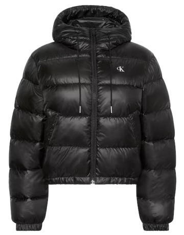 manteau femme  calvin klein w lw short logo puffer jacket