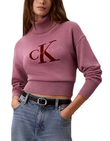 femme w ls logo tneck pullover vcb