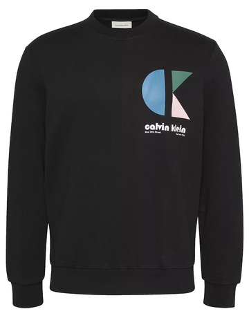 sweat-shirt homme  calvin klein m ls eu 350terry ck bauhaus lo
