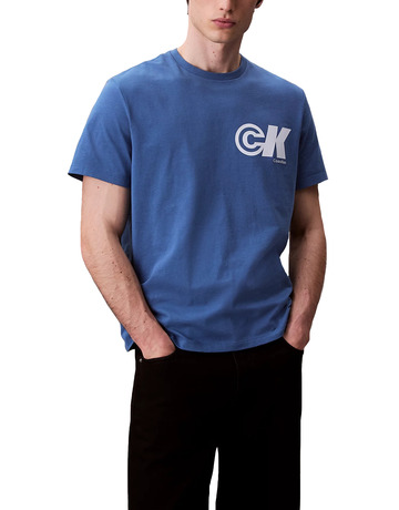 t-shirt homme  calvin klein m ss 20s ck sport logo graphic