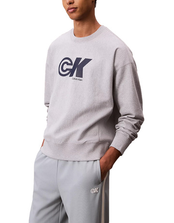 sweat-shirt homme  calvin klein m premium terry ck sport graph