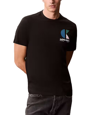 t-shirt homme  calvin klein m ss 30s eu ck bh logo graphic