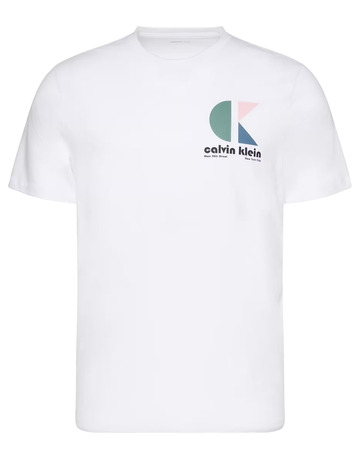 t-shirt homme  calvin klein m ss 30s eu ck bh logo graphic