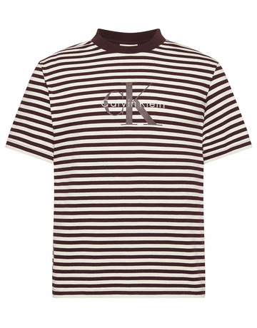 t-shirt homme  calvin klein m ss 20s stripe maillot singelog