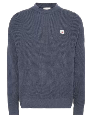 maillot homme  calvin klein m ls ez cotton waffle crwnk sw