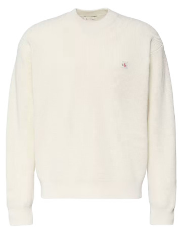 maillot homme  calvin klein m ls ez cotton waffle crwnk sw