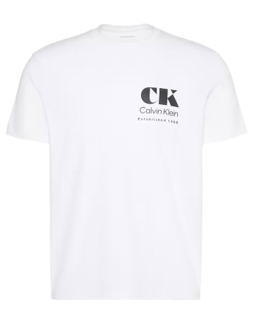 t-shirt homme  calvin klein m ss 30s eu ck resort graphic