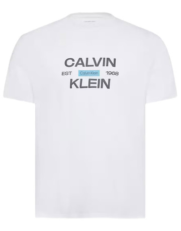 t-shirt homme  calvin klein m ss 30s eu calvinklein stack