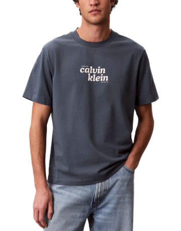 t-shirt homme  calvin klein m ss 20s calvinklein trvl font