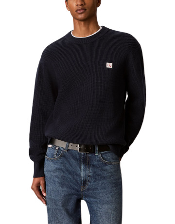 maillot homme  calvin klein ls clsc cttn wfl crwnk swtr 9g