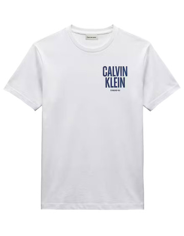 t-shirt homme  calvin klein ss 30s eu block font calvin bc