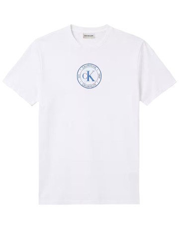 t-shirt homme  calvin klein ss 30s eu crest graphic tee