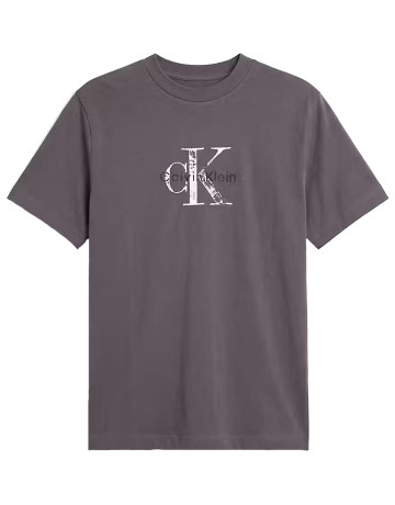 t-shirt homme  calvin klein ss 20s ez distressd mnlgo grap