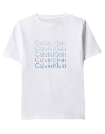 t-shirt garçon  calvin klein b stacked logo ss t-shirt