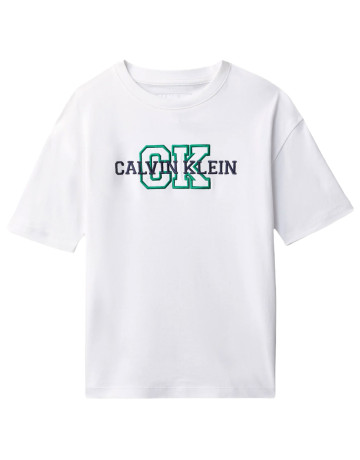 t-shirt garçon  calvin klein b varsity logo ss t-shirt