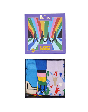  happy beatles 3-pack socks gift set