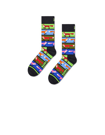  happy fox stripe sock