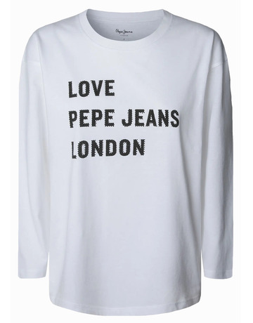 t-shirt femme  pepe jeans blanche
