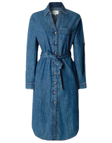 robe femme  pepe jeans angie classic shirt dress
