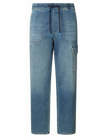 jeans homme  pepe jeans relaxed cargo mid blue