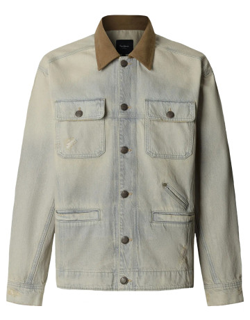 maillot homme  pepe jeans walt worker jacket tint grey