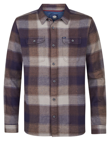 chemise homme  petrol industries men shirt long sleeve check