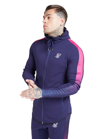 sweat-shirt homme  siksilk siksilk fade panel zip through
