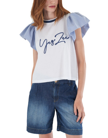 t-shirt femme  yes zee t-shirt donna girocollo, manic