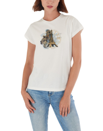 t-shirt femme  yes zee t-shirt donna girocollo m/c