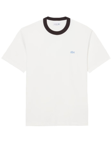 t-shirt homme  lacoste tee-shirts col rond homme adul
