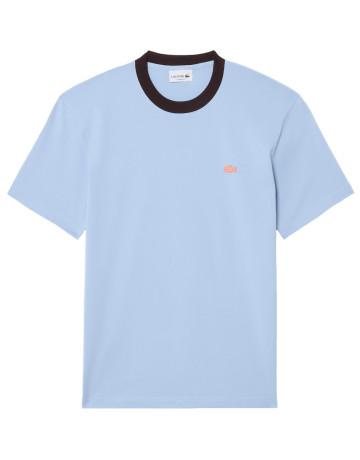 t-shirt homme  lacoste tee-shirts col rond homme adul