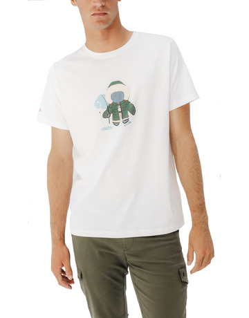 t-shirt homme  el pulpo t-shirt elpulpo esquimal blan