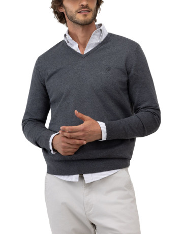 maillot homme  el ganso maillot básico cuello pico gris