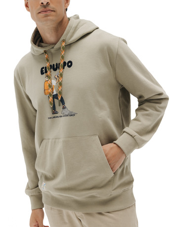 homme sweat-shirt capucha exploring new verde