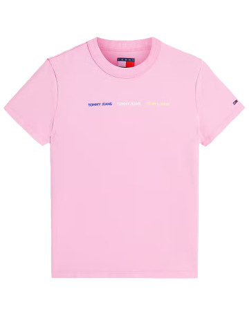 t-shirt femme  tommy hilfiger tjw reg tj repeat wash tee