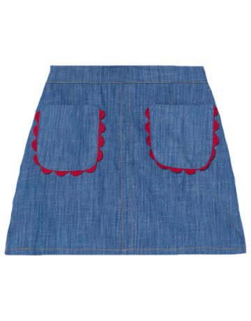 jupe fille  ciafan jupe corta de fille chambray