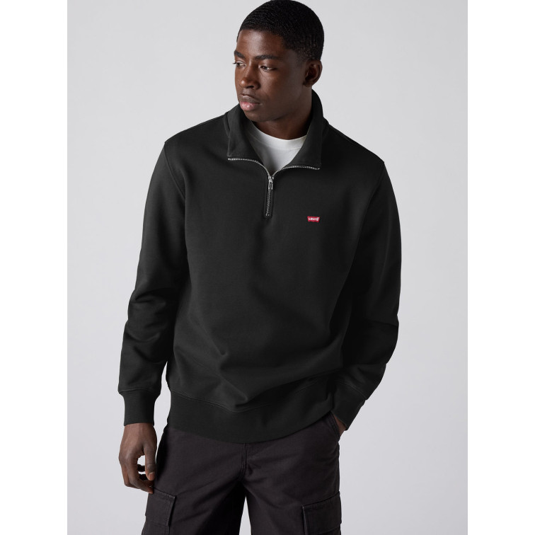 maillot homme  levi's lse_original hm 1/4 zip coffee